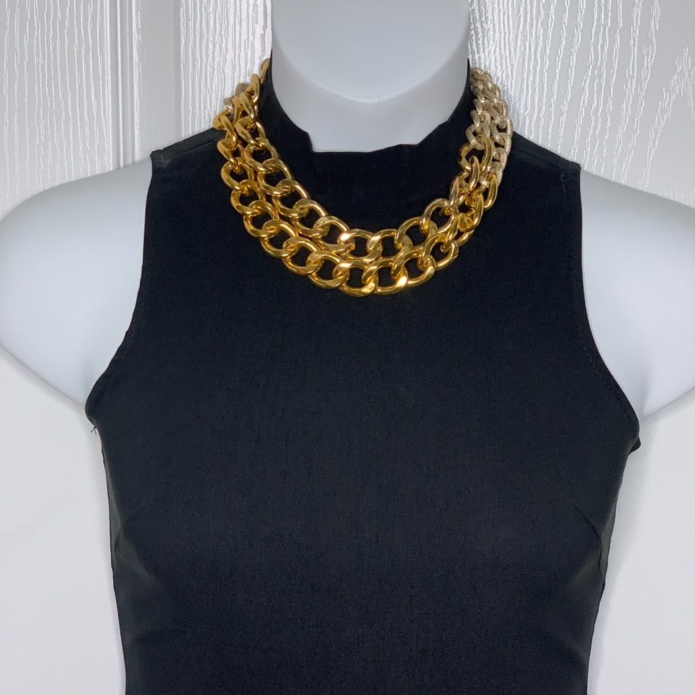 🎈Sleeveless turtleneck long dress in black. size Medium - Picture 5 of 15